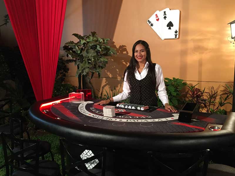 Dealer profesional en evento temático
